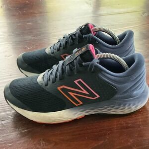 New Balance 520 Running Shoes Women's 6.5B Black Blue‎ Comfort Round Toe W520HE7
